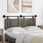 vidaXL Tête de lit suspendue Avec lumière LED Gris PU antique