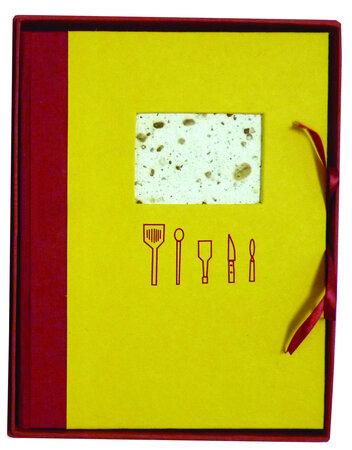 Livre de recette Masala 18x18 cm Jaune/Cannelle