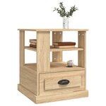 vidaXL Table d'appoint chêne sonoma 50x50x60 cm bois d'ingénierie
