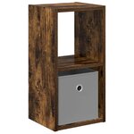 vidaXL Table de chevet avec tiroir Chêne fumé 25 5 x 22 x 49 5 cm