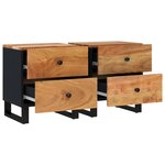vidaXL Tables de chevet 2 Pièces 40x33x46 cm Bois d'acacia massif
