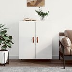vidaXL Buffet Blanc brillant 69 5x34x90 cm Bois d'ingénierie