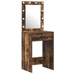 vidaXL Table de Toilette avec tiroir 3 Pièces Marron 50 x 41 x 135 cm