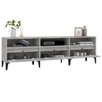 vidaXL Meuble TV gris béton 150x30x44 5 cm bois d'ingénierie