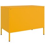 vidaXL Meubles TV 2 Pièces jaune moutarde 68x39x50 5 cm acier
