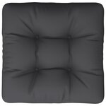vidaXL Coussin de palette noir 60x61 5x10 cm tissu