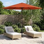vidaXL Parasol de jardin 230 x 230 cm Polyester Rectangulaire