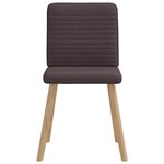 vidaXL Chaises à manger lot de 4 marron foncé tissu