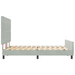vidaXL Cadre de lit avec tête de lit Gris clair 140 x 200 cm Velours