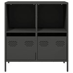 vidaXL Buffet noir 68x39x73 5 cm acier laminé à froid