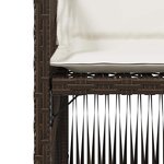 vidaXL Chaises de jardin avec coussins lot de 4 marron résine tressée