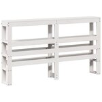 vidaXL Cadre de lit avec tête de lit blanc 150x200 cm bois pin massif