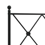 vidaXL Cadre de lit métal avec tête de lit noir 90x190 cm