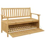 vidaXL Banc de rangement 2 -Seater 120 x 63 x 84 cm Acacia massif
