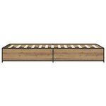 vidaXL Cadre de lit Chêne artisanal 80 x 200 cm Bois d'ingénierie