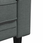 Ensemble de Canapés 3 Pièces Gris foncé tissu