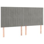 vidaXL Sommier à lattes de lit matelas et LED Gris clair 160x200 cm