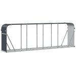 vidaXL Porte-bûches anthracite 300x45x100 cm acier galvanisé