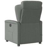 vidaXL Fauteuil de massage inclinable Gris foncé Tissu