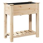 vidaXL Cache-pot de jardin avec étagère Beige 71 x 37 x 76 5 cm