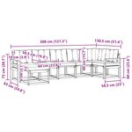 vidaXL Ensemble de canapés d'extérieur 7 Pièces Blanc et Beige