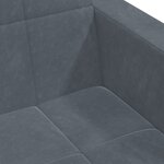 vidaXL Canapé-lit à 2 places avec repose-pied gris foncé velours