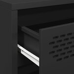 vidaXL Buffet noir 68x39x73 5 cm acier laminé à froid