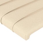 vidaXL Tête de lit avec oreilles Crème 203x23x78/88 cm Tissu