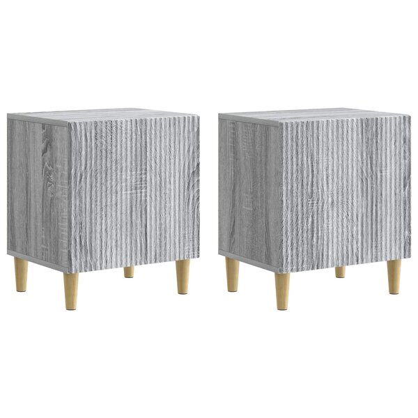 vidaXL Cabinet de chevet 2 Pièces Sonoma gris 43 x 34 5 x 50 cm