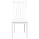 vidaXL Chaises à manger 2 Pièces blanc bois massif caoutchouc