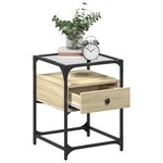 vidaXL Tables de chevet 2 Pièces chêne sonoma 40x40x55 cm bois ingénierie
