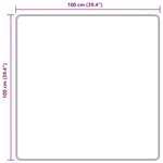 vidaXL Coureur de Tapis MARSA Gris 100 x 100 cm Polyester et PVC