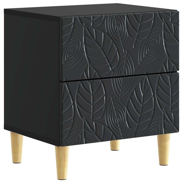 vidaXL Table de chevet Noir 43 x 34 5 x 48 cm Bois d'ingénierie