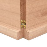 vidaXL Dessus de table marron clair bois chêne massif traité