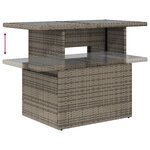vidaXL Ensemble de Canapé de Jardin 7 Pièces avec Coussins Rotin Poly Gris