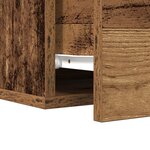 Table de chevet murale en bois ancien 35x35x20 cm