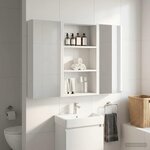 vidaXL Armoire murale de salle de bain Blanc 40 x 14 x 70 cm