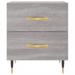 vidaXL Table de chevet sonoma gris 40x35x47 5 cm bois d’ingénierie