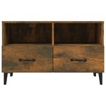 vidaXL Meuble TV Chêne fumé 80x36x50 cm Bois d'ingénierie