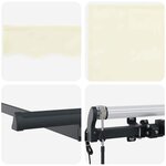 vidaXL Auvent Rétractable Crème 400 x 200 cm tissu