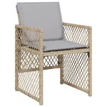 vidaXL Ensemble à manger de jardin et coussins 11 Pièces mélange beige