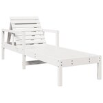 vidaXL Chaise longue blanc 199 5x62x55 cm bois massif de pin