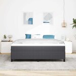 vidaXL Cadre de lit Gris foncé 180 x 200 cm Tissu en velours côtelé