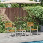 vidaXL Ensemble de salle à manger pour jardin 3 Pièces