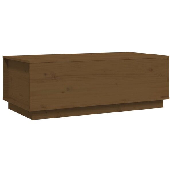 vidaXL Table basse Marron miel 100x50x35 cm Bois massif de pin
