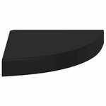 vidaXL Étagères d'angle flottantes 4 Pièces noir 25x25x3 8 cm MDF