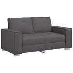 Canapé Loveseat vidaXL Gris 120 cm en simili cuir