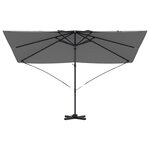 vidaXL Parasol Déporté Anthracite Polyester  Acier Émaillé Grand