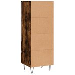 vidaXL Buffet haut Chêne fumé 40x36x110 cm Bois d'ingénierie