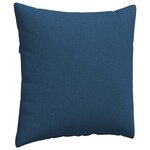 vidaXL Coussins de canapé 2 Pièces Bleu 80 x 80 cm tissu